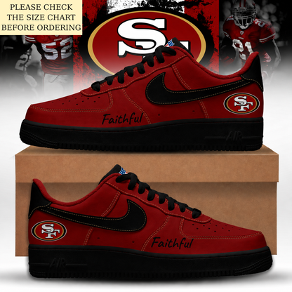 LIMITED EDITION - NEW CUSTOMIZED NFL11 SF49 SAN FRANCISCO 49ERS AF1 SHOES