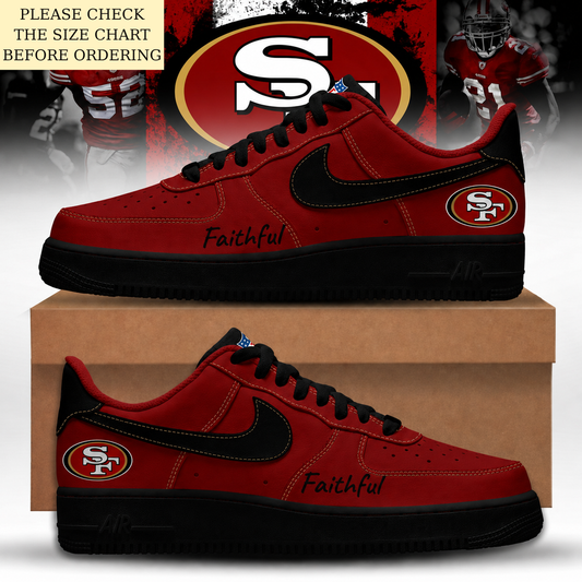 LIMITED EDITION - NEW CUSTOMIZED NFL11 SF49 SAN FRANCISCO 49ERS AF1 SHOES