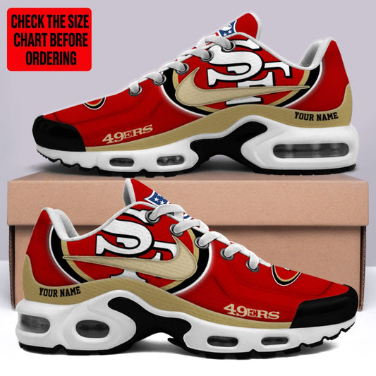 LIMITED EDITION - NEW CUSTOMIZED NFL11 SF49 SAN FRANCISCO 49ERS AIR MAX PLUS SNEAKERS