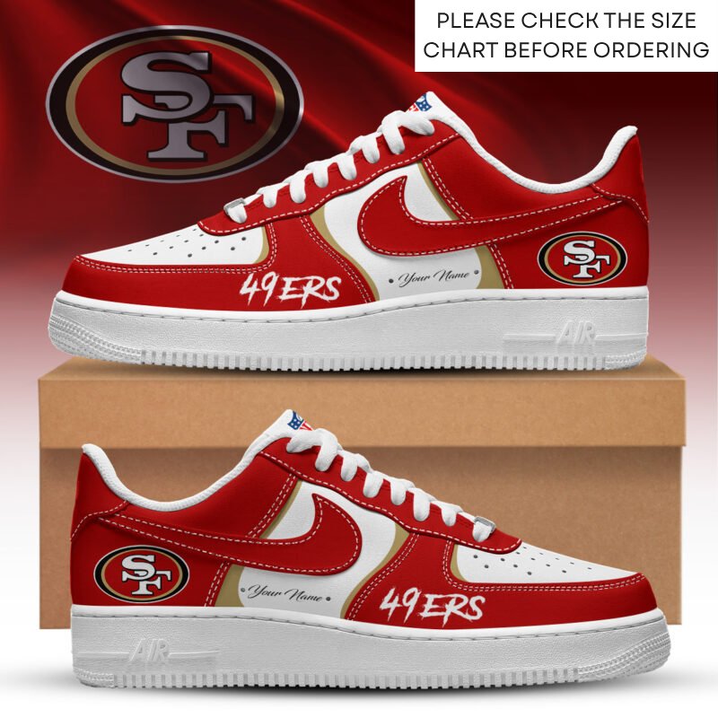 LIMITED EDITION - NEW CUSTOMIZED NFL11 SF49 SAN FRANCISCO 49ERS AF1 SHOES
