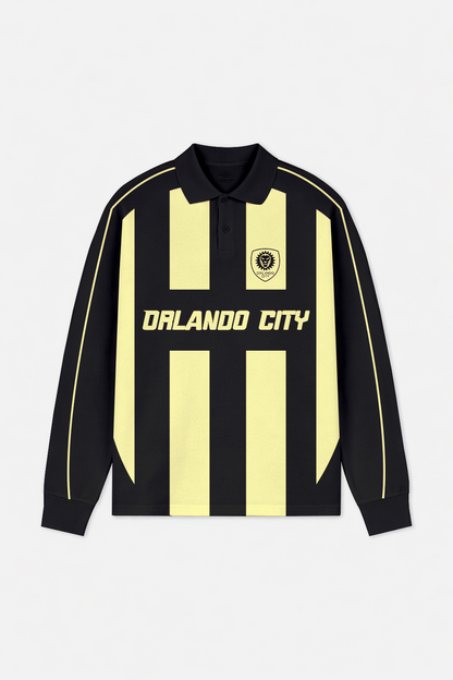 LIMITED EDITION - NEW CUSTOMIZED MLS11 OCS ORLD CITY SC LONG SLEEVE POLO