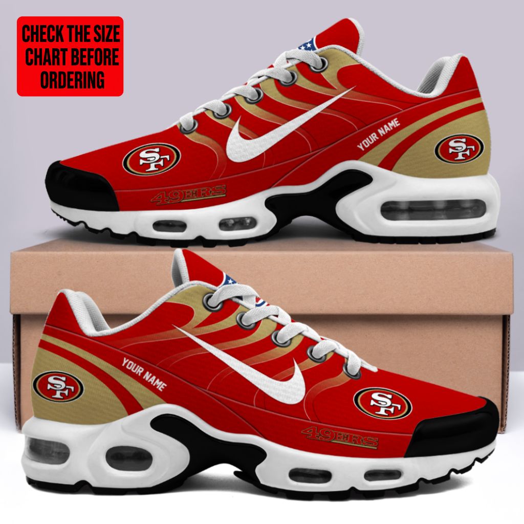 [SPECIAL OFFER] NEW CUSTOMIZED NFL11 SF49 SAN FRANCISCO 49ERS AIR MAX PLUS SNEAKERS