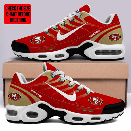 [SPECIAL OFFER] NEW CUSTOMIZED NFL11 SF49 SAN FRANCISCO 49ERS AIR MAX PLUS SNEAKERS