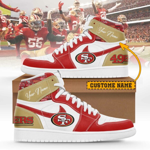 LIMITED EDITION - NEW CUSTOMIZED NFL11 SF49 SAN FRANCISCO 49ERS AIR JORDAN SNEAKERS