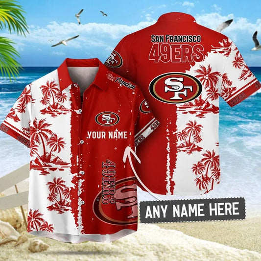 LIMITED EDITION - NEW CUSTOMIZED NFL11 SF49 SAN FRANCISCO 49ERS UNISEX HAWAIIAN SHIRT & SHORTS SET