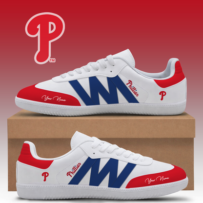 [FLASH SALE] NEW CUSTOMIZED MLB11 PPS PHILADELPHIA PHILLIES CLASSIC SNEAKERS
