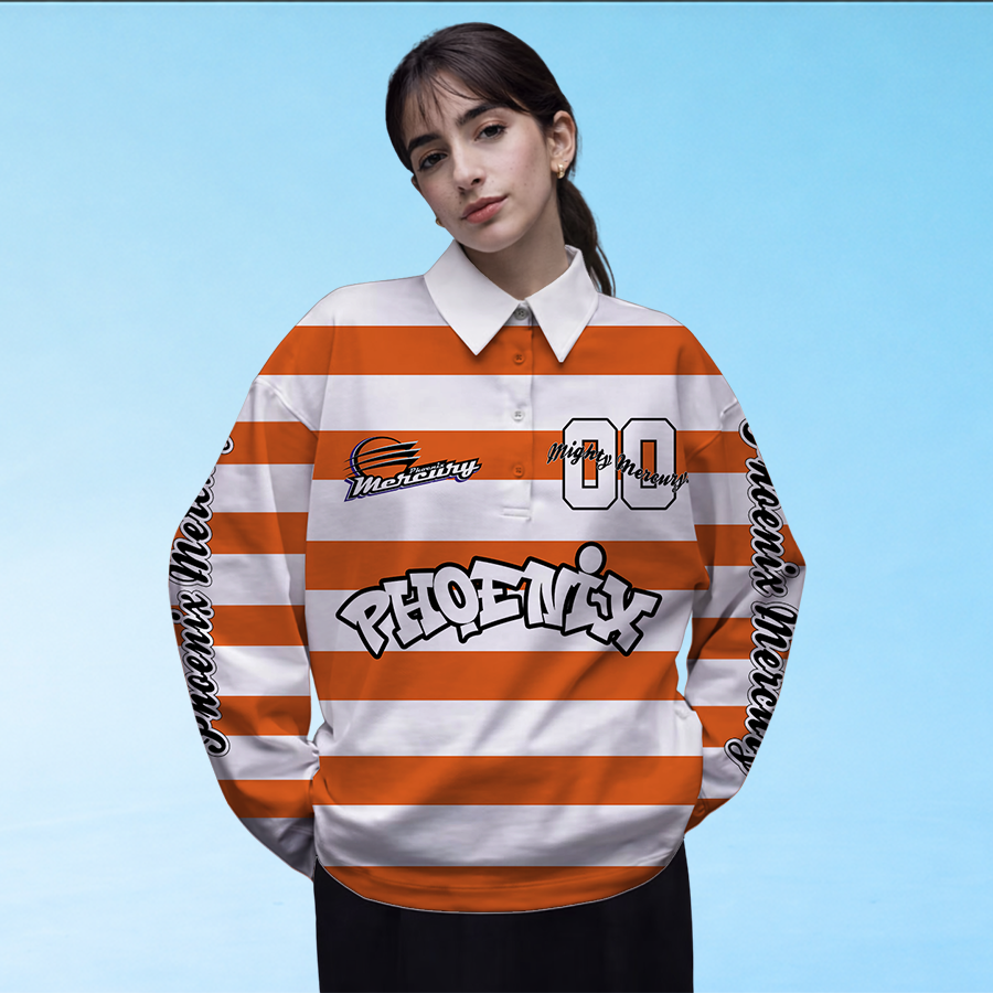 LIMITED EDITION - NEW CUSTOMIZED WNBA11 PNM PH MERCURY LONG SLEEVE POLO