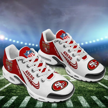 LIMITED EDITION - NEW CUSTOMIZED NFL11 SF49 SAN FRANCISCO 49ERS AIR MAX PLUS SNEAKERS
