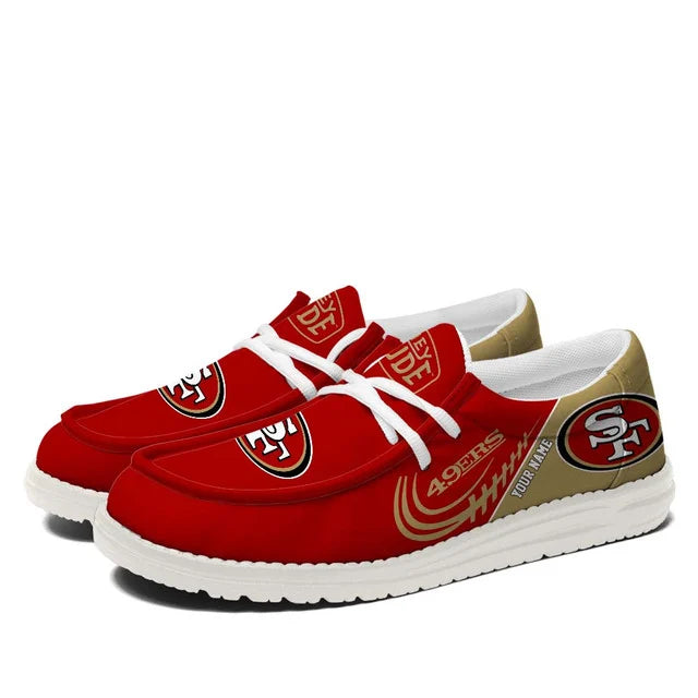 [SPECIAL OFFER] NEW CUSTOMIZED NFL11 SF49 SAN FRANCISCO 49ERS LOAFER SHOES