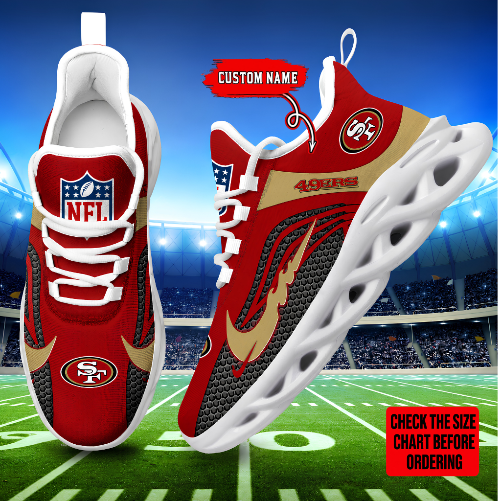 [SPECIAL OFFER] NEW CUSTOMIZED NFL11 SF49 SAN FRANCISCO 49ERS UNISEX CLUNKY SNEAKERS