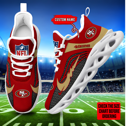 [SPECIAL OFFER] NEW CUSTOMIZED NFL11 SF49 SAN FRANCISCO 49ERS UNISEX CLUNKY SNEAKERS