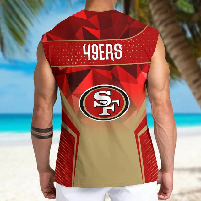 LIMITED EDITION - NEW CUSTOMIZED NFL11 SF49 SAN FRANCISCO 49ERS MEN'S GYM SHIRT
