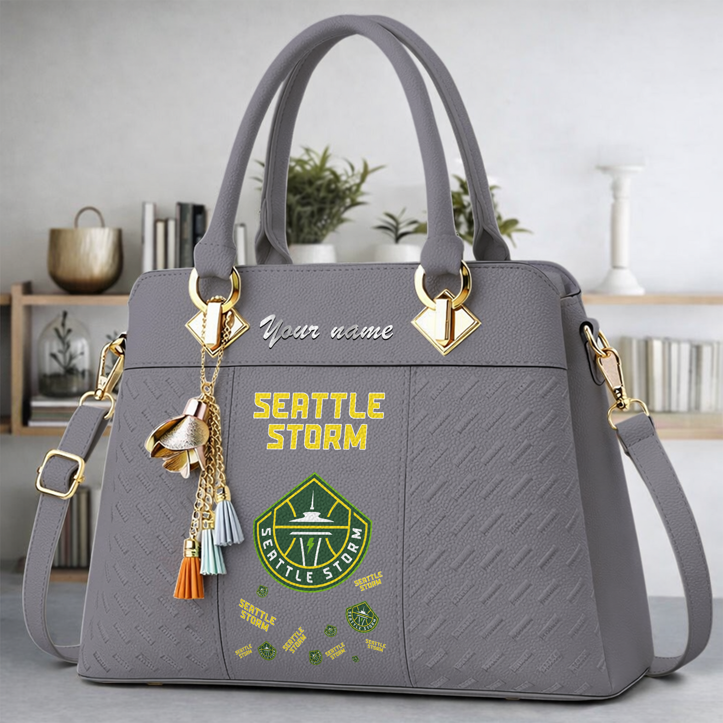 [FAN FAVORITE] NEW CUSTOMIZED WNBA12 STS SEATTLE STORM MULTICOLOR HANDBAG