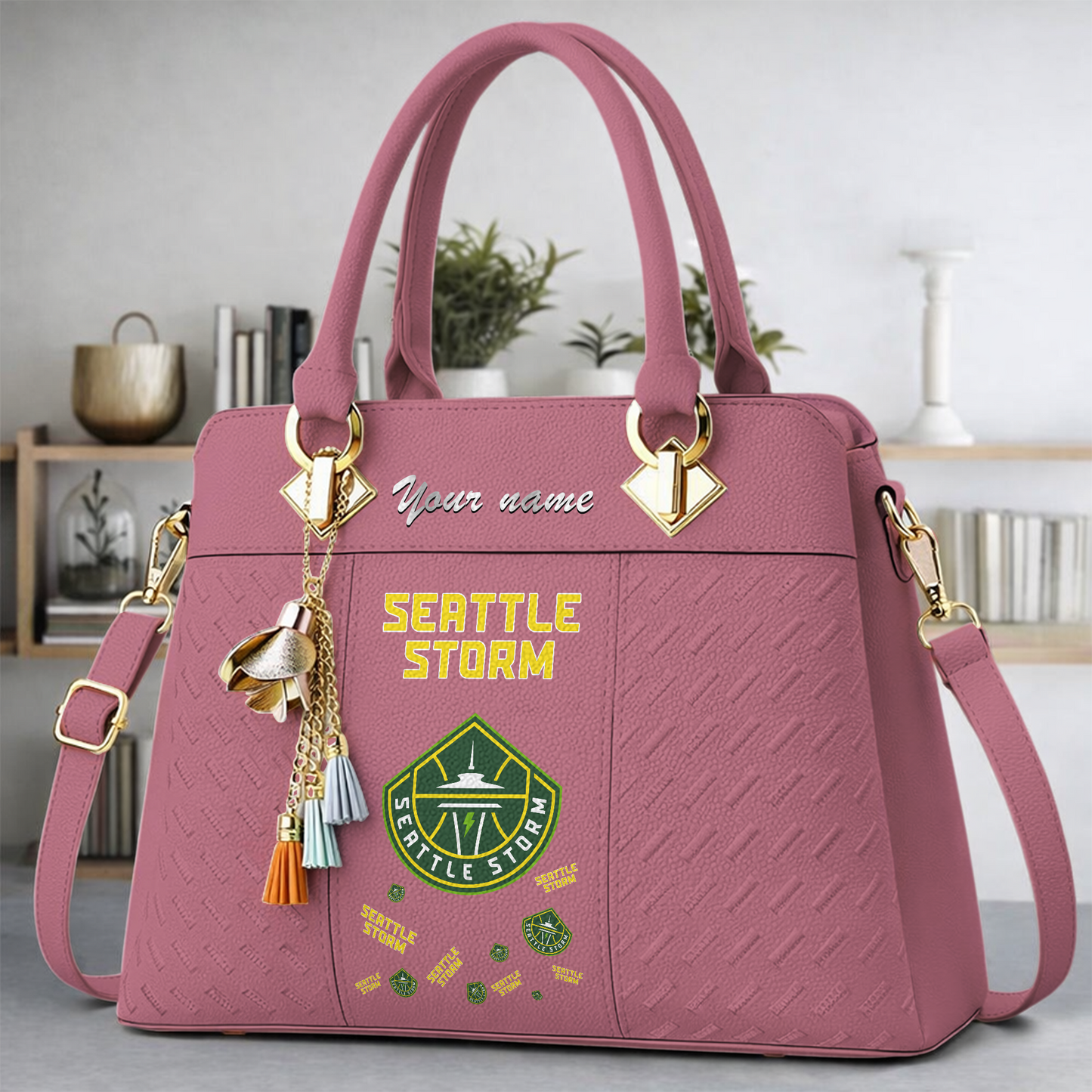 [FAN FAVORITE] NEW CUSTOMIZED WNBA12 STS SEATTLE STORM MULTICOLOR HANDBAG