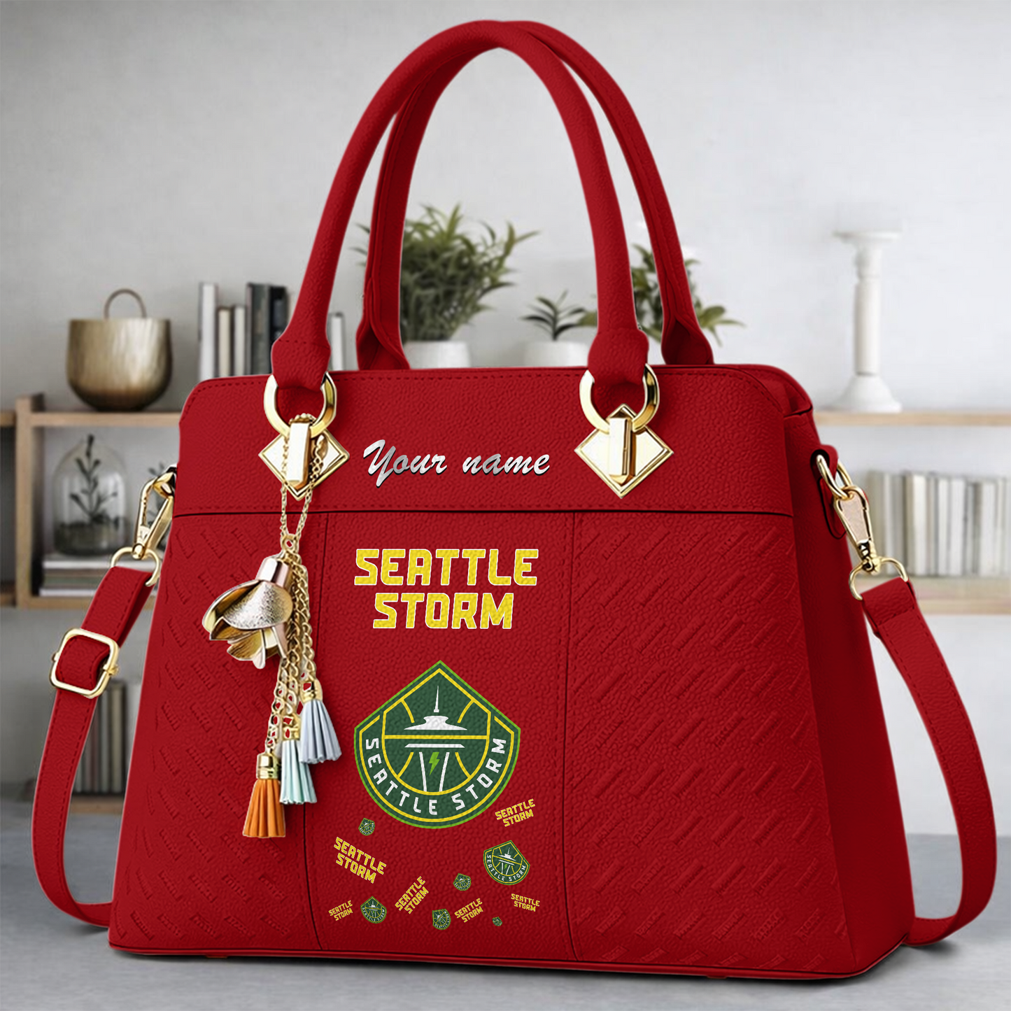 [FAN FAVORITE] NEW CUSTOMIZED WNBA12 STS SEATTLE STORM MULTICOLOR HANDBAG