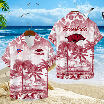 LIMITED EDITION - NEW CUSTOMIZED FBS12 AKR ARKANSAS RAZORBACKS UNISEX HAWAIIAN SHIRT