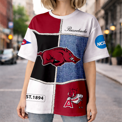 VIRAL EDITION - NEW CUSTOMIZED NCAA FBS12 AKR AK RAZORBACKS HOODIE, T-SHIRTS, ZIP HOODIE, SWEATSHIRTS & POLO SHIRT
