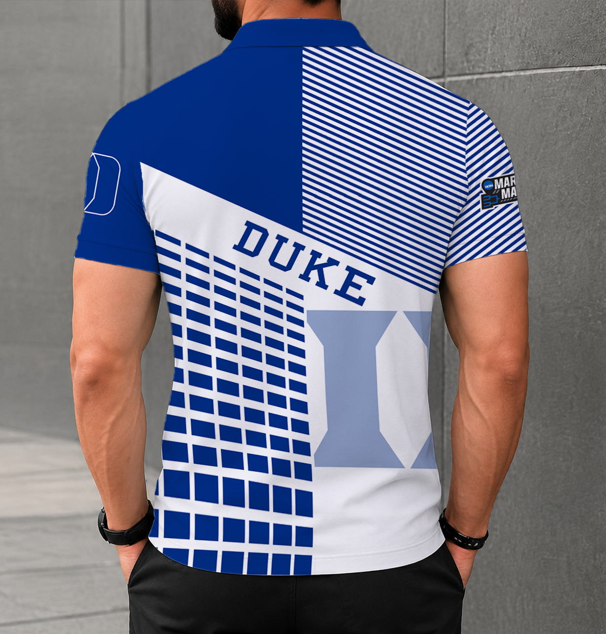 VIRAL EDITION - NEW CUSTOMIZED NCAA MAM12 DLD DUKE BLUE DEVILS POLO SHIRT