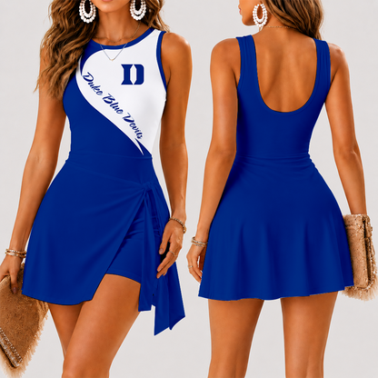 [FAN FAVORITE] NEW CUSTOMIZED NCAA MAM12 DLD DUKE BLUE DEVILS WOMEN'S SUMMER SKORT DRESS