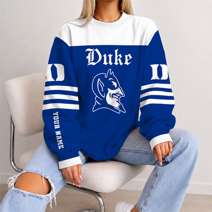 [FAN FAVORITE] NEW CUSTOMIZED NCAA MAM12 DLD DUKE BLUE DEVILS STRAPPY UNISEX SWEATSHIRT