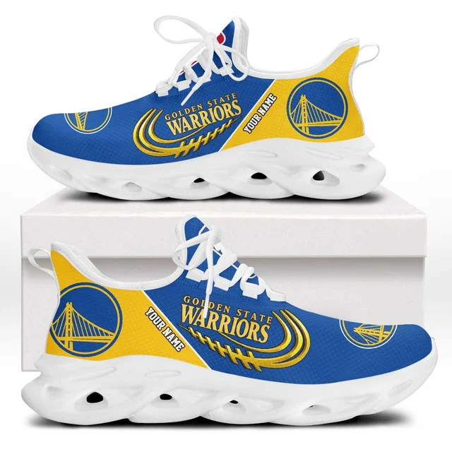 LIMITED EDITION - NEW CUSTOMIZED NBA12 GSW GOLDEN STATE WARRIORS PREMIUM CLUNKY SNEAKERS