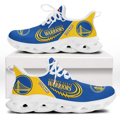 LIMITED EDITION - NEW CUSTOMIZED NBA12 GSW GOLDEN STATE WARRIORS PREMIUM CLUNKY SNEAKERS