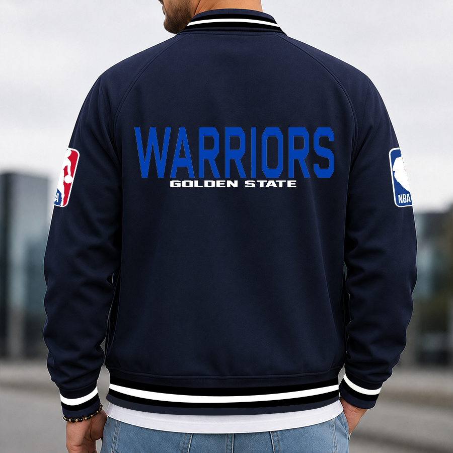 [HOT DEAL] NEW CUSTOMIZED NBA12 GSW GOLDEN STATE WARRIORS MULTICOLOR MEN'S CASUAL JACKET