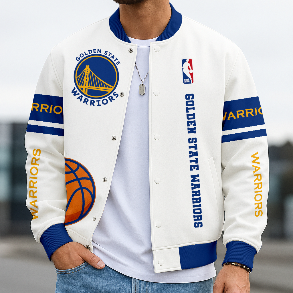 LIMITED EDITION - NEW CUSTOMIZED NBA12 GS GOLDEN STATE WARRIORS BASEBALL JACKET