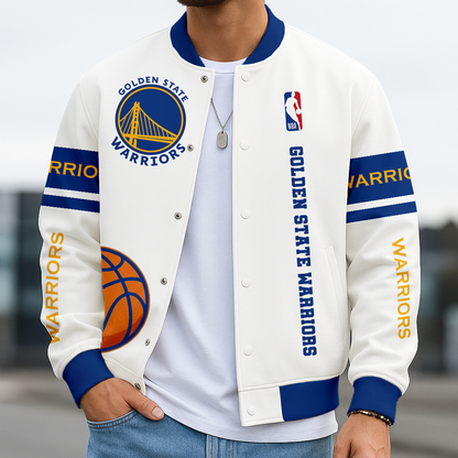 LIMITED EDITION - NEW CUSTOMIZED NBA12 GS GOLDEN STATE WARRIORS BASEBALL JACKET