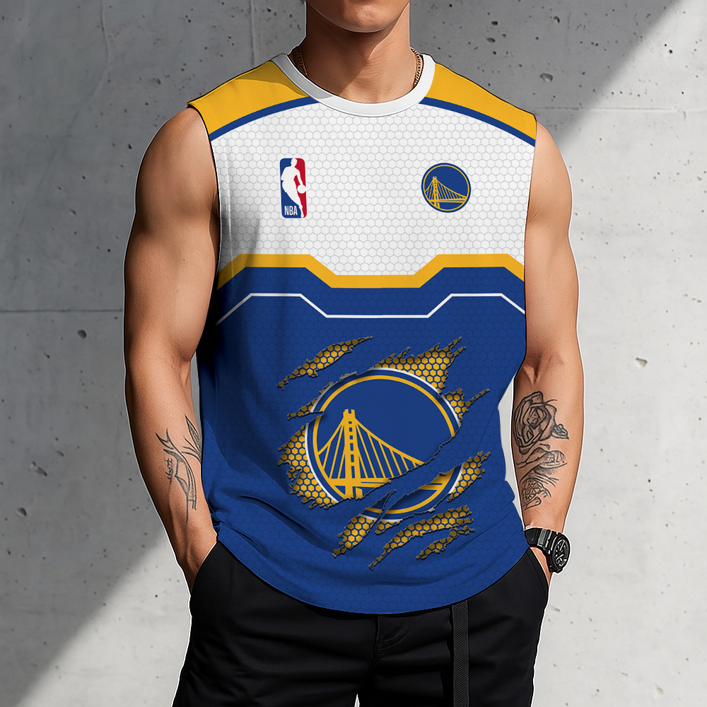 LIMITED EDITION - NEW CUSTOMIZED NBA12 GSW GOLDEN STATE WARRIORS MEN'S TANK TOP