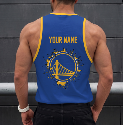 ELITE EDITION - NEW CUSTOMIZED NBA12 GSW GOLDEN STATE WARRIORS UNISEX TANK TOP