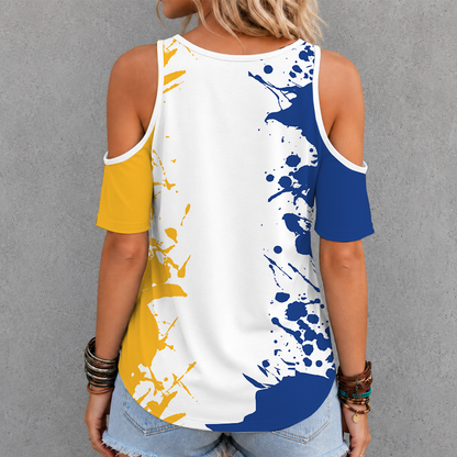 [HOT DEAL] NEW CUSTOMIZED NBA12 GSW GOLDEN STATE WARRIORS CRISS CROSS V-NECK TOP