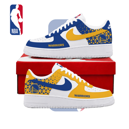 LIMITED EDITION - NEW CUSTOMIZED NBA12 GSW GOLDEN STATE WARRIORS AF1 SHOES