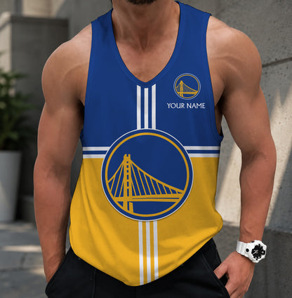 LIMITED EDITION - NEW CUSTOMIZED NBA12 GSW GOLDEN STATE WARRIORS MEN'S TANK TOP