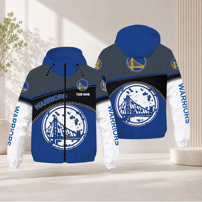 LIMITED EDITION - NEW CUSTOMIZED NBA12 GSW GOLDEN STATE WARRIORS WINDBREAKER JACKET