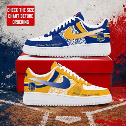 VIRAL EDITION - NEW CUSTOMIZED NBA12 GSW GOLDEN STATE WARRIORS AF1 SNEAKERS