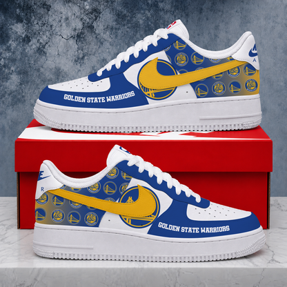 LIMITED EDITION - NEW CUSTOMIZED NBA12 GSW GOLDEN STATE WARRIORS AF1 SNEAKERS