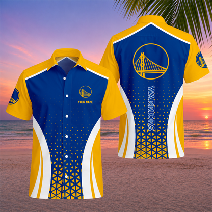 LIMITED EDITION - NEW CUSTOMIZED NBA12 GSW GOLDEN STATE WARRIORS UNISEX HAWAIIAN SHIRT
