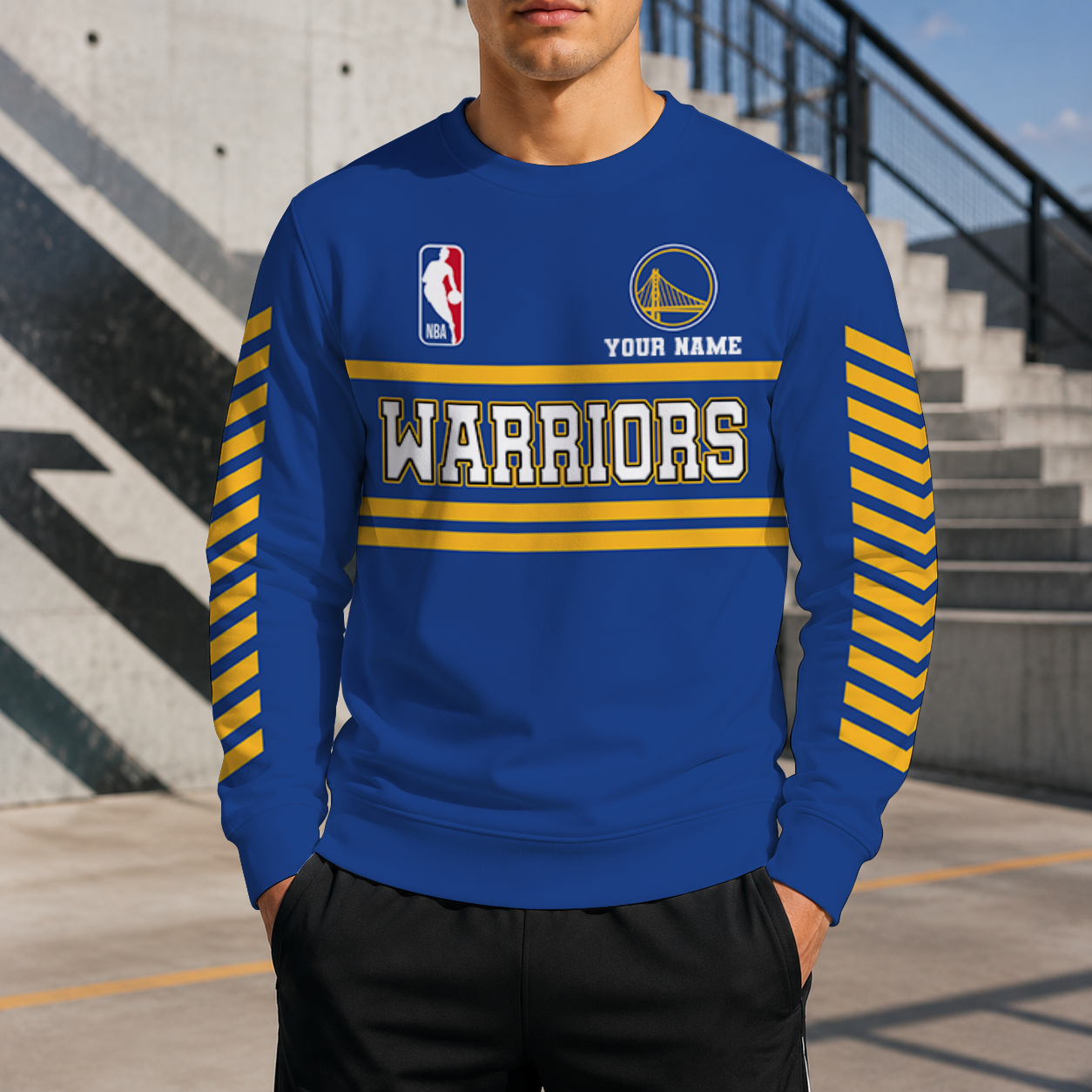 LIMITED EDITION - NEW CUSTOMIZED NBA12 GSW GOLDEN STATE WARRIORS UNISEX SWEATSHIRT
