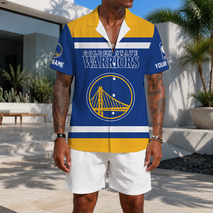 EXCLUSIVE EDITION - NEW CUSTOMIZED NBA12 GSW GOLDEN STATE WARRIORS UNISEX HAWAIIAN SHIRT