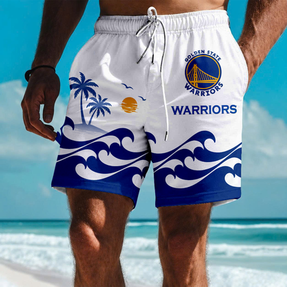 LIMITED EDITION - NEW CUSTOMIZED NBA12 GSW GOLDEN STATE WARRIORS SHORT PANTS