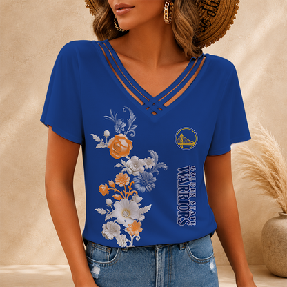 [HOT DEAL] NEW CUSTOMIZED NBA12 GSW GOLDEN STATE WARRIORS V-NECK SHIRT