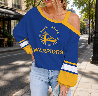 LIMITED EDITION - NEW CUSTOMIZED NBA12 GSW GOLDEN STATE WARRIORS DROP SHOULDER SWEATSHIRT