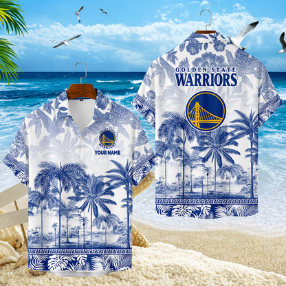 FINAL CLEARANCE - NEW CUSTOMIZED NBA12 GSW GOLDEN STATE WARRIORS UNISEX HAWAIIAN SHIRT