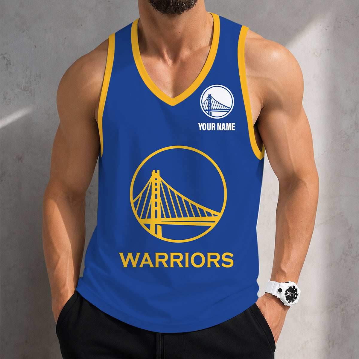 LIMITED EDITION - NEW CUSTOMIZED NBA12 GSW GOLDEN STATE WARRIORS UNISEX TANK TOP