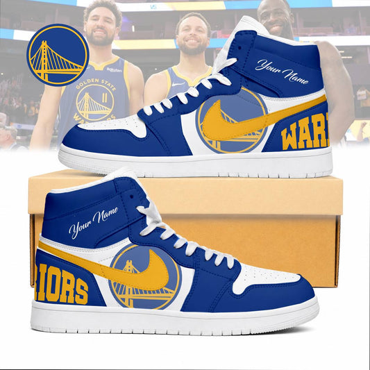 LIMITED EDITION - NEW CUSTOMIZED NBA12 GSW GOLDEN STATE WARRIORS AIR JORDAN SNEAKERS