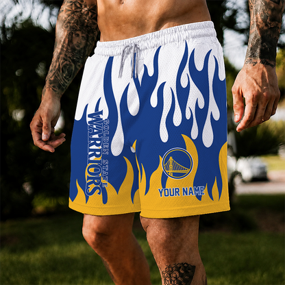 [HOT DEAL] NEW CUSTOMIZED NBA12 GSW GOLDEN STATE WARRIORS SHORT PANTS