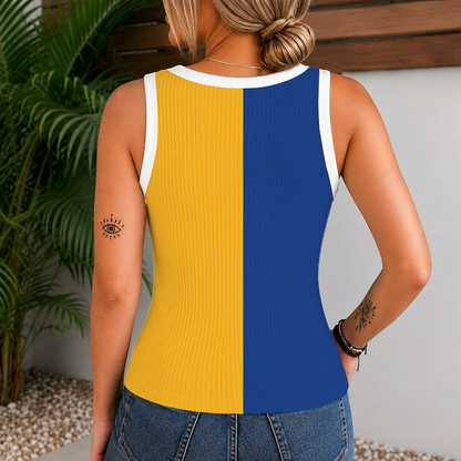 [HOT DEAL] NEW CUSTOMIZED NBA12 GSW GOLDEN STATE WARRIORS WOMEN'S V-NECK TANK TOP