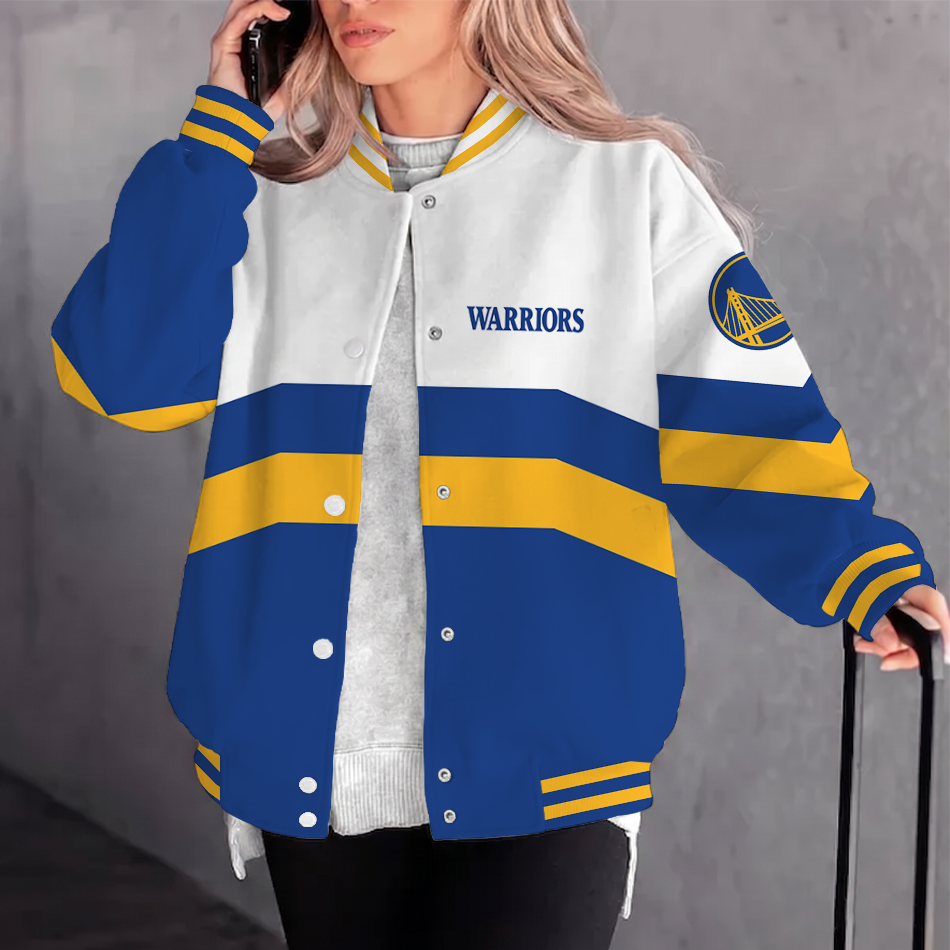 [HOT DEAL] NEW CUSTOMIZED NBA12 GSW GOLDEN STATE WARRIORS BASEBALL JACKET, SATIN VARSITY JACKET