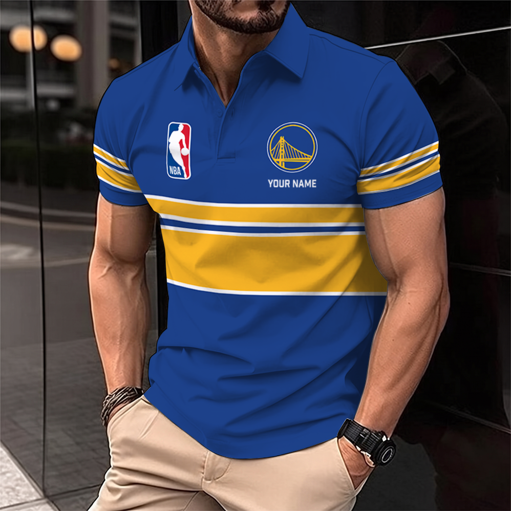 [HOT DEAL] NEW CUSTOMIZED NBA12 GSW GOLDEN STATE WARRIORS POLO SHIRT